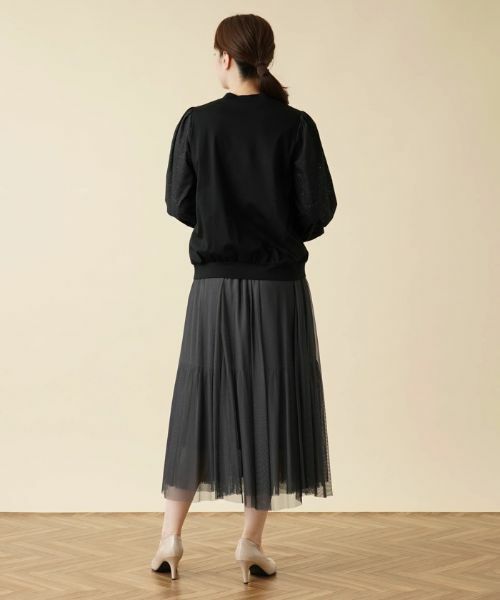 Leilian / レリアン カットソー | レース切替ボリュームスリーブカットソー【MUSE BY ROCHAS Premiere】 | 詳細13