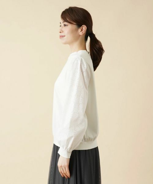 Leilian / レリアン カットソー | レース切替ボリュームスリーブカットソー【MUSE BY ROCHAS Premiere】 | 詳細5