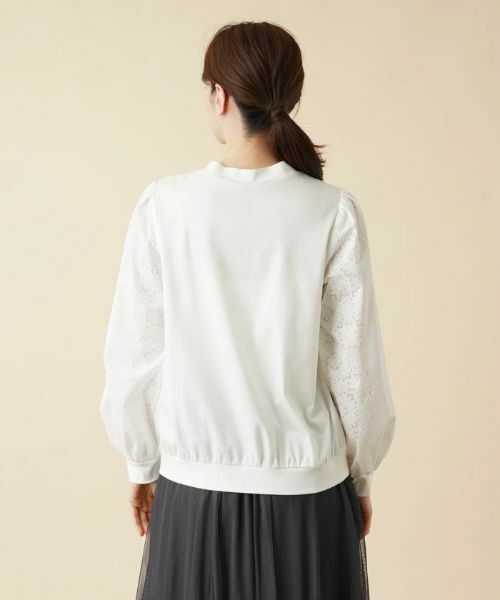 Leilian / レリアン カットソー | レース切替ボリュームスリーブカットソー【MUSE BY ROCHAS Premiere】 | 詳細6