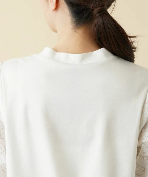 Leilian / レリアン カットソー | レース切替ボリュームスリーブカットソー【MUSE BY ROCHAS Premiere】 | 詳細8