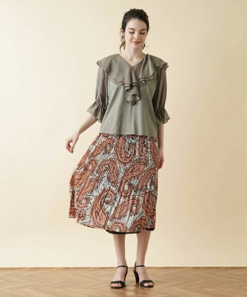 Leilian / レリアン カットソー | ラッフルフリルカットソー【MUSE BY ROCHAS Premiere】 | 詳細11