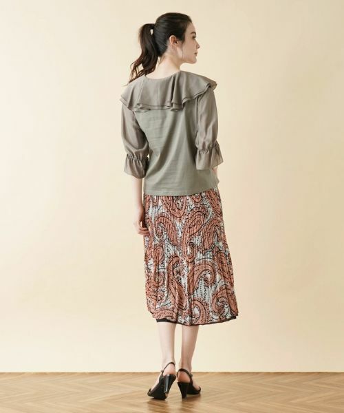 Leilian / レリアン カットソー | ラッフルフリルカットソー【MUSE BY ROCHAS Premiere】 | 詳細13