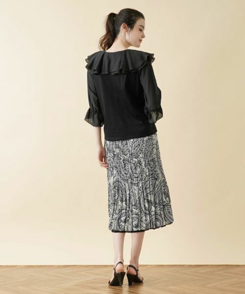 Leilian / レリアン カットソー | ラッフルフリルカットソー【MUSE BY ROCHAS Premiere】 | 詳細3