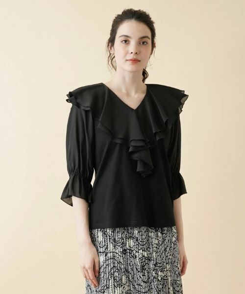 Leilian / レリアン カットソー | ラッフルフリルカットソー【MUSE BY ROCHAS Premiere】 | 詳細4