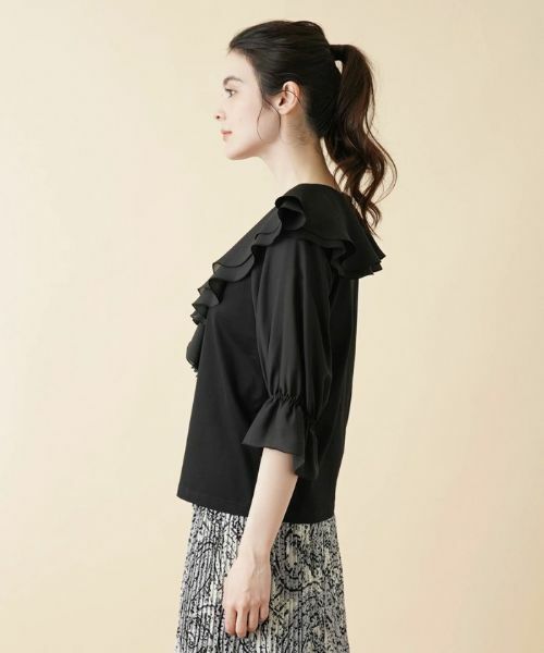 Leilian / レリアン カットソー | ラッフルフリルカットソー【MUSE BY ROCHAS Premiere】 | 詳細5