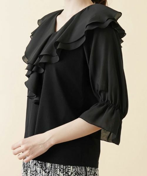 Leilian / レリアン カットソー | ラッフルフリルカットソー【MUSE BY ROCHAS Premiere】 | 詳細9