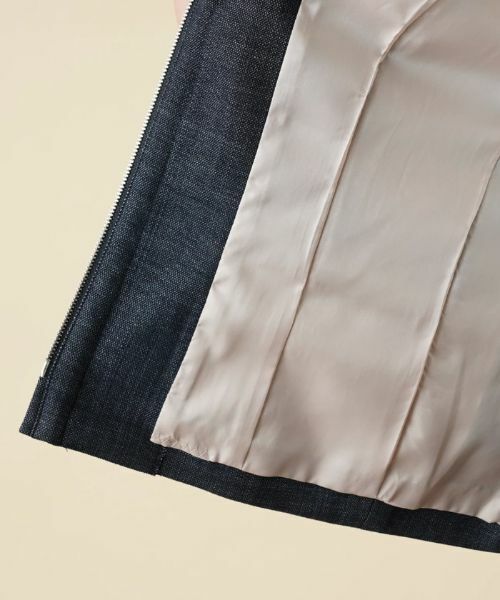 Leilian / レリアン テーラードジャケット | ミックスツイードノーカラージャケット | 詳細11