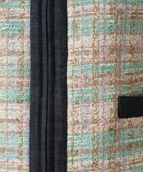 Leilian / レリアン テーラードジャケット | ミックスツイードノーカラージャケット | 詳細12