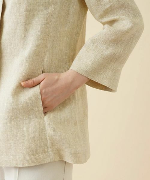 Leilian / レリアン テーラードジャケット | ノーカラージャケット【ROCHAS Premiere】 | 詳細12