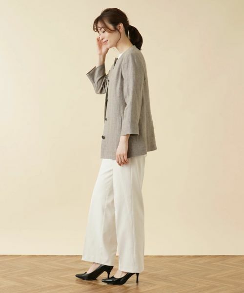 Leilian / レリアン テーラードジャケット | ノーカラージャケット【ROCHAS Premiere】 | 詳細2