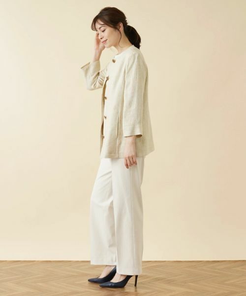 Leilian / レリアン テーラードジャケット | ノーカラージャケット【ROCHAS Premiere】 | 詳細5