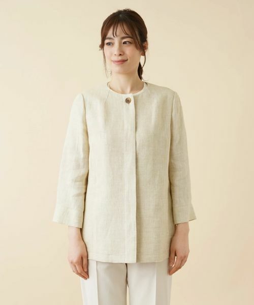 Leilian / レリアン テーラードジャケット | ノーカラージャケット【ROCHAS Premiere】 | 詳細7