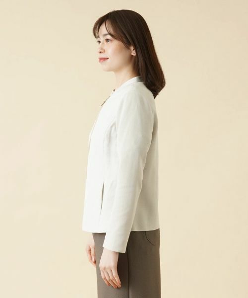 Leilian / レリアン テーラードジャケット | 異素材切替ジップジャケット【ROCHAS Premiere】 | 詳細5