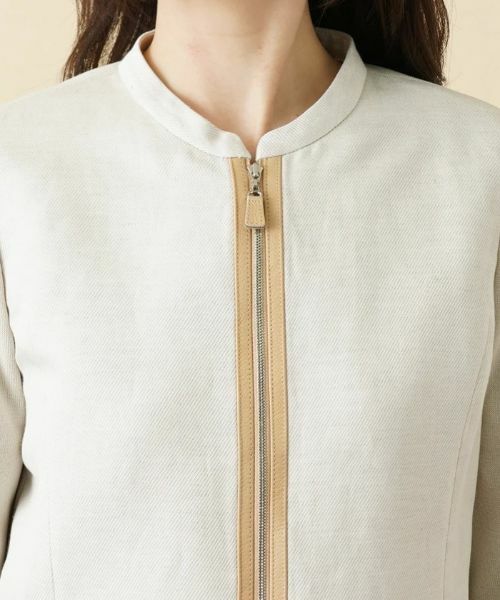 Leilian / レリアン テーラードジャケット | 異素材切替ジップジャケット【ROCHAS Premiere】 | 詳細7