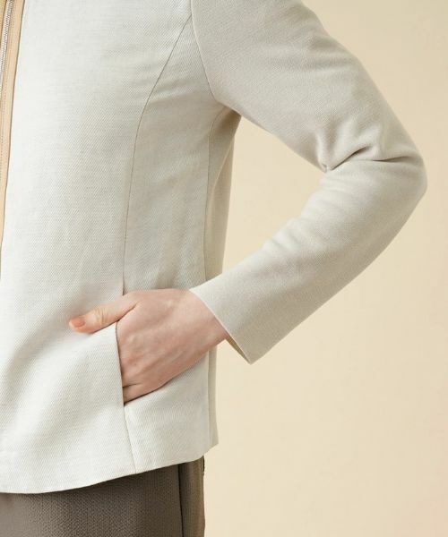 Leilian / レリアン テーラードジャケット | 異素材切替ジップジャケット【ROCHAS Premiere】 | 詳細9