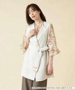 Leilian / レリアン テーラードジャケット | ラペルドロングベスト【ROCHAS Premiere】