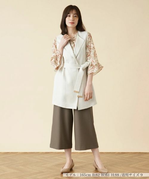 Leilian / レリアン テーラードジャケット | ラペルドロングベスト【ROCHAS Premiere】 | 詳細1