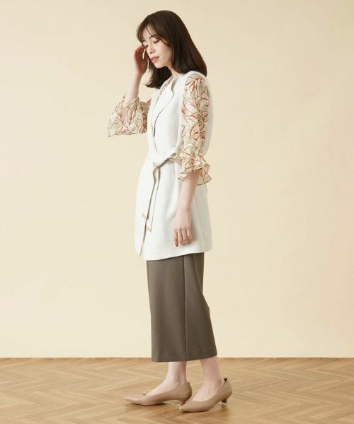 Leilian / レリアン テーラードジャケット | ラペルドロングベスト【ROCHAS Premiere】 | 詳細2