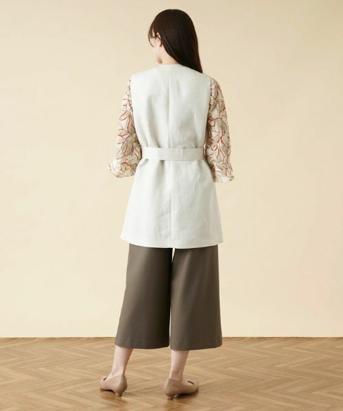 Leilian / レリアン テーラードジャケット | ラペルドロングベスト【ROCHAS Premiere】 | 詳細3