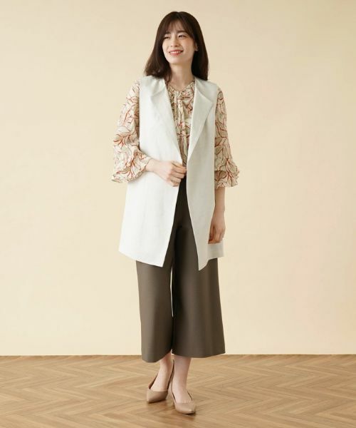 Leilian / レリアン テーラードジャケット | ラペルドロングベスト【ROCHAS Premiere】 | 詳細4