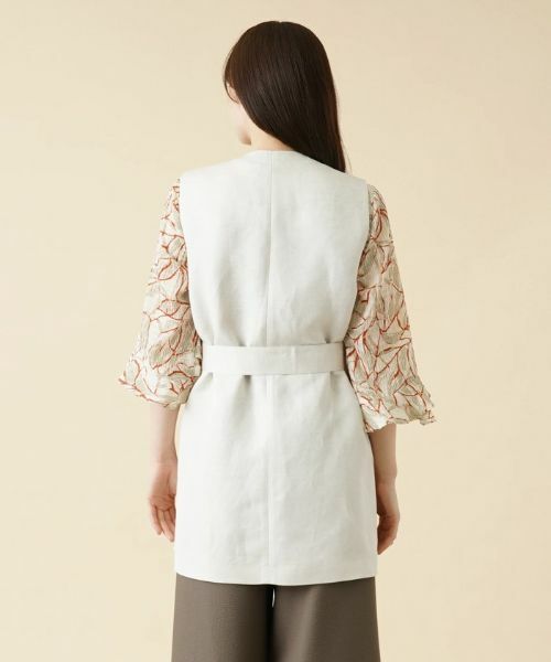 Leilian / レリアン テーラードジャケット | ラペルドロングベスト【ROCHAS Premiere】 | 詳細7