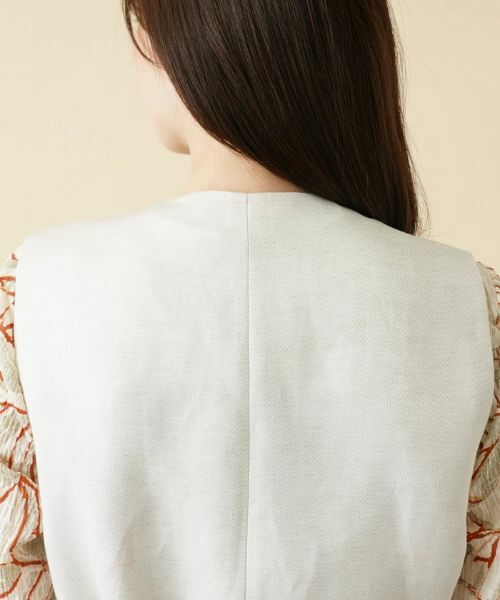 Leilian / レリアン テーラードジャケット | ラペルドロングベスト【ROCHAS Premiere】 | 詳細9