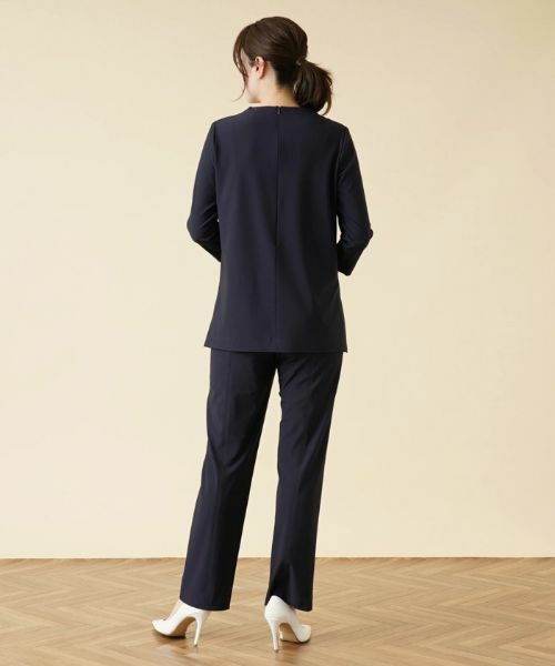 Leilian / レリアン シャツ・ブラウス | Vネック七分袖オーバーブラウス【ROCHAS Premiere】 | 詳細3