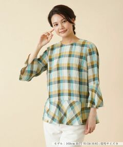 Leilian / レリアン シャツ・ブラウス | チェックオーバーブラウス【ROCHAS Premiere】