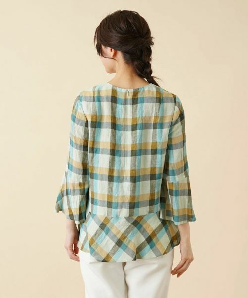 Leilian / レリアン シャツ・ブラウス | チェックオーバーブラウス【ROCHAS Premiere】 | 詳細6