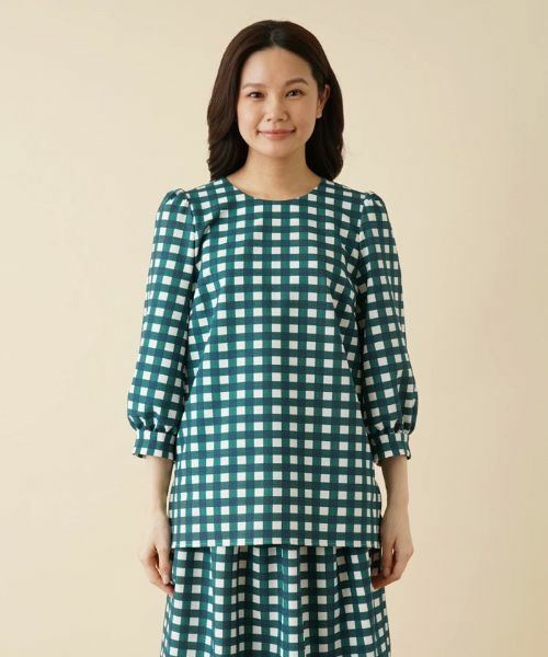 Leilian / レリアン シャツ・ブラウス | ギンガムチェックブラウス | 詳細4