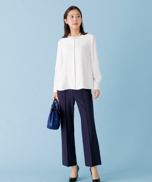 Leilian / レリアン シャツ・ブラウス | 【タウンエレガンス】洗えるフロントラインブラウス | 詳細1