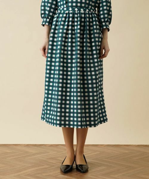 Leilian / レリアン ミニ・ひざ丈スカート | ギンガムチェックフレアスカート | 詳細4