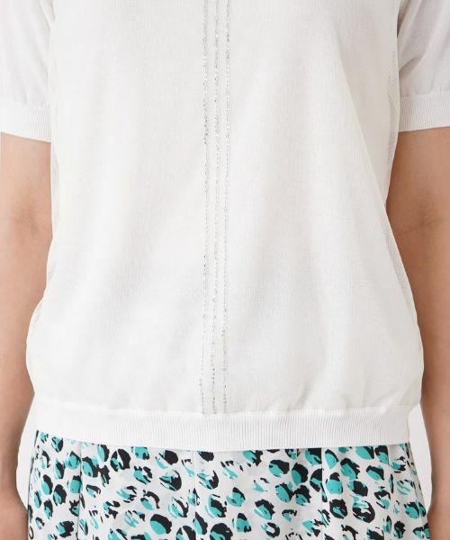 Leilian / レリアン ニット・セーター | ラメラインチュール切替カットソー | 詳細10