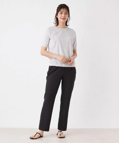 Leilian / レリアン ニット・セーター | ラメラインチュール切替カットソー | 詳細12