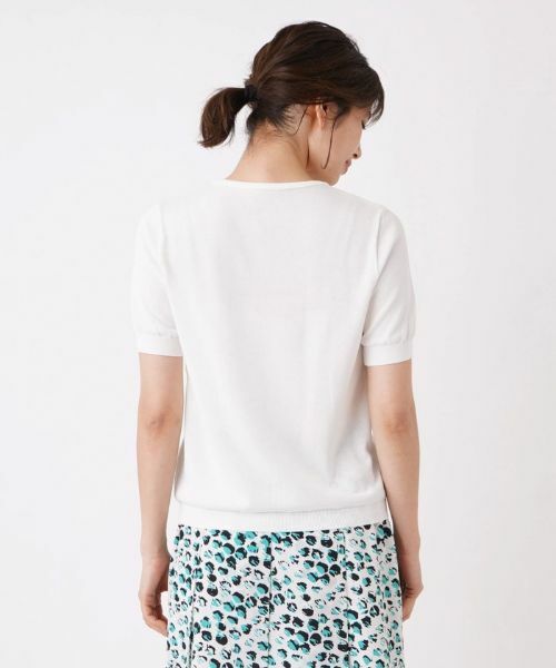 Leilian / レリアン ニット・セーター | ラメラインチュール切替カットソー | 詳細6