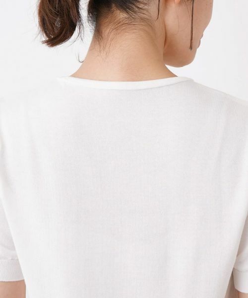 Leilian / レリアン ニット・セーター | ラメラインチュール切替カットソー | 詳細8