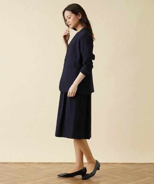 Leilian / レリアン テーラードジャケット | Vネックノーカラージャケット | 詳細2