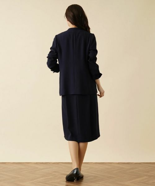 Leilian / レリアン テーラードジャケット | Vネックノーカラージャケット | 詳細3