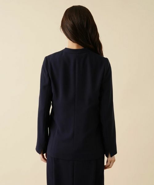 Leilian / レリアン テーラードジャケット | Vネックノーカラージャケット | 詳細6