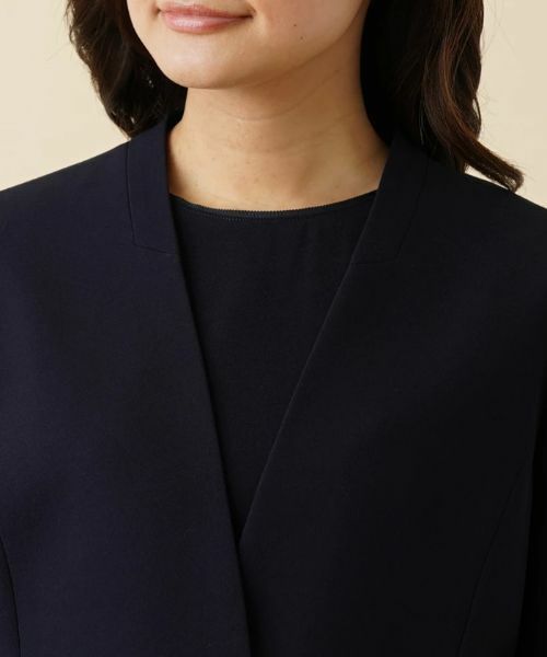 Leilian / レリアン テーラードジャケット | Vネックノーカラージャケット | 詳細7