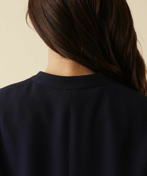 Leilian / レリアン テーラードジャケット | Vネックノーカラージャケット | 詳細8