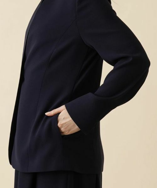 Leilian / レリアン テーラードジャケット | Vネックノーカラージャケット | 詳細9