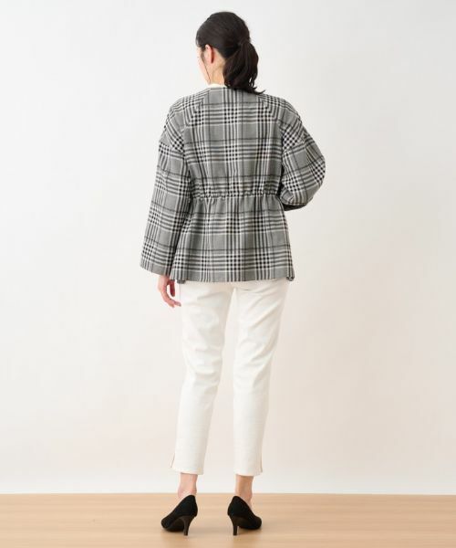 Leilian / レリアン テーラードジャケット | チェックノーカラージャケット【Leilian the Week】 | 詳細15