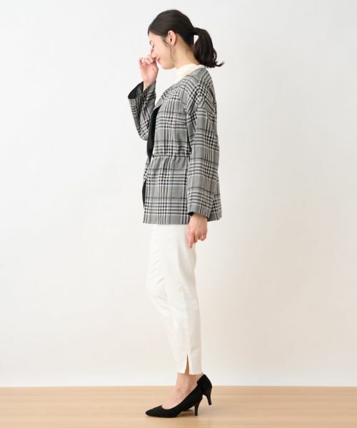 Leilian / レリアン テーラードジャケット | チェックノーカラージャケット【Leilian the Week】 | 詳細17