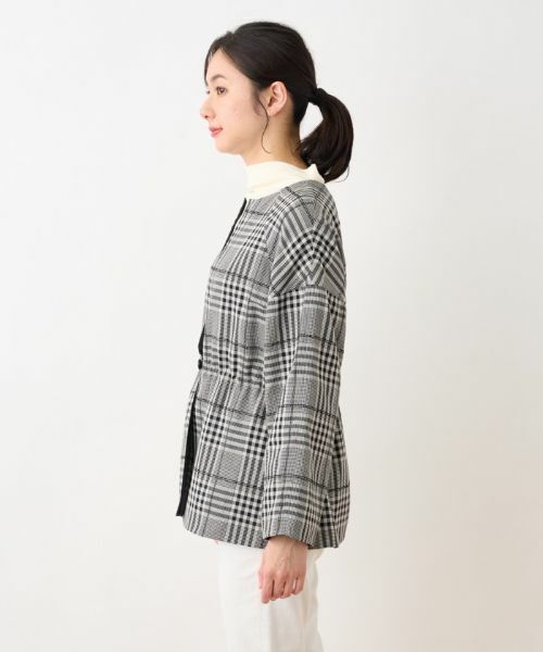 Leilian / レリアン テーラードジャケット | チェックノーカラージャケット【Leilian the Week】 | 詳細3