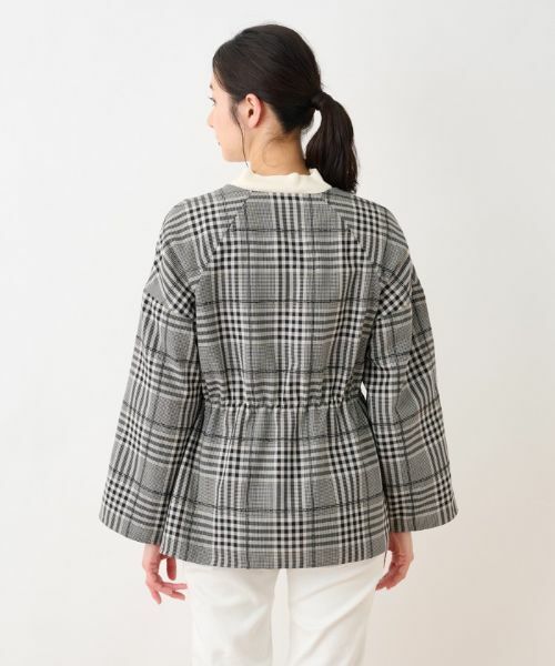 Leilian / レリアン テーラードジャケット | チェックノーカラージャケット【Leilian the Week】 | 詳細4