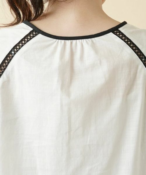 Leilian / レリアン シャツ・ブラウス | 刺繍×レースボリュームスリーブブラウス | 詳細9