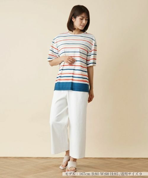 Leilian / レリアン カットソー | 配色ボーダーカットソー | 詳細1