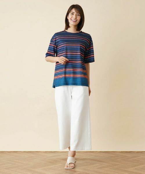 Leilian / レリアン カットソー | 配色ボーダーカットソー | 詳細11