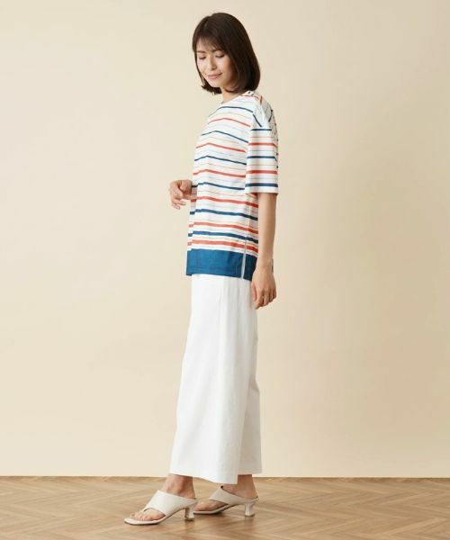 Leilian / レリアン カットソー | 配色ボーダーカットソー | 詳細2